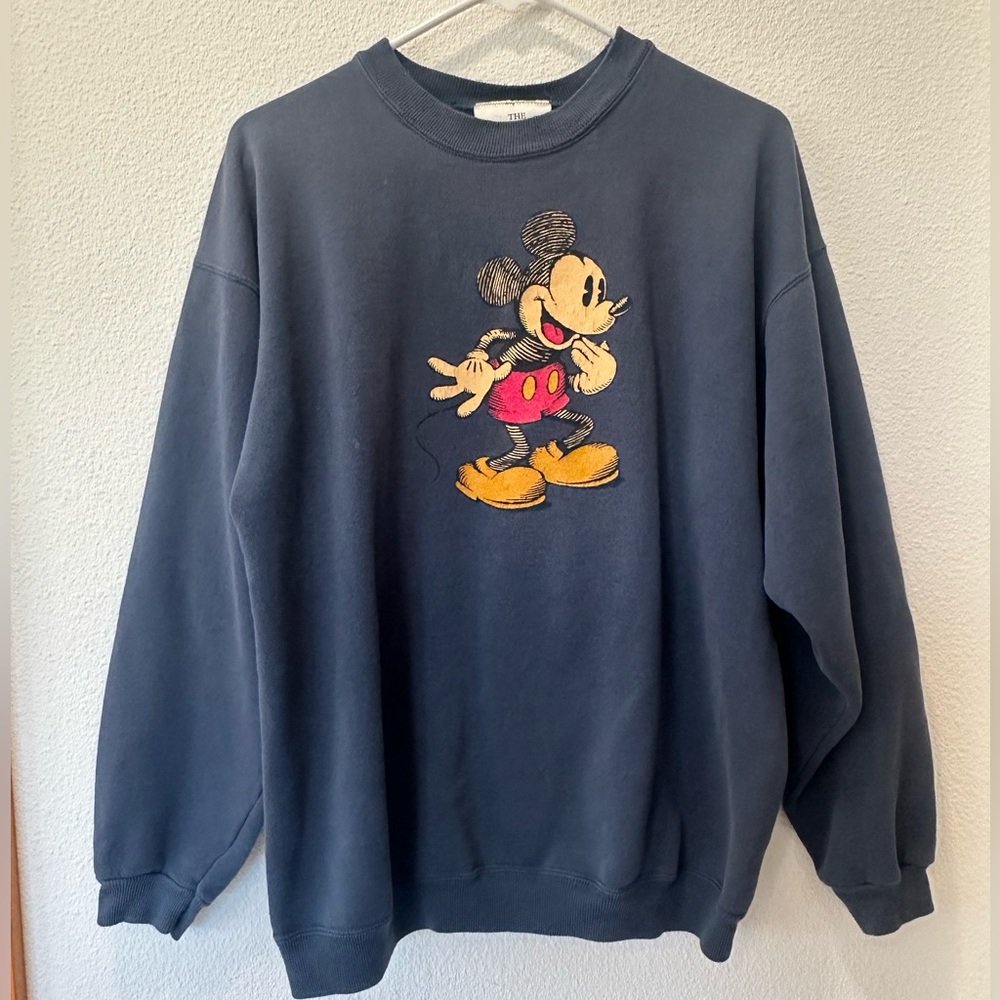 Disney Men's Navy Blue Mickey Mouse Sweater